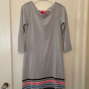 Lilly Pulitzer striped t-shirt dress with ribbon tie detail in back; size XS